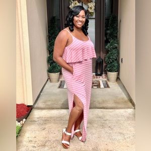 Striped Strapped Maxi